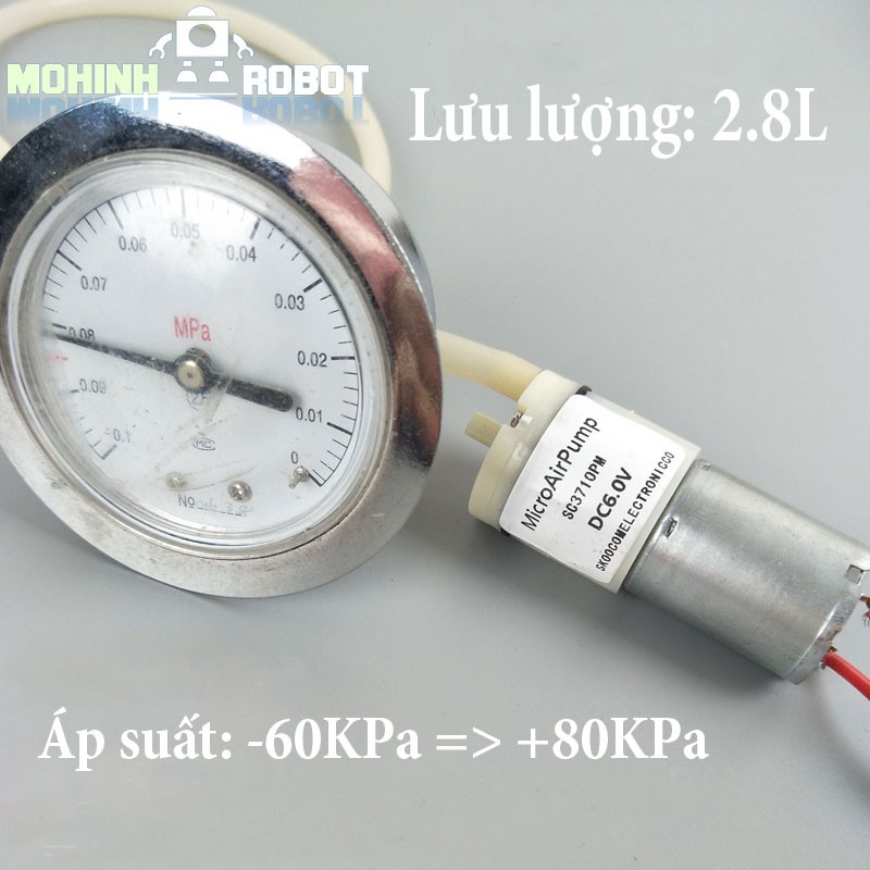 Máy bơm chân không 6V – 12V, máy bơm nước mini