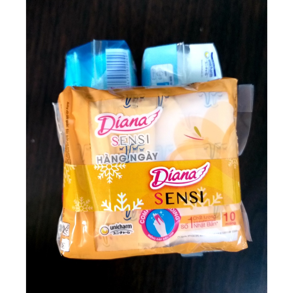 {6 TẶNG 3- COMBO 6 GÓI MỎNG CÁNH DIANA SENSI COOL FRESH TẶNG 3 GÓI HÀNG NGÀY COMPACT