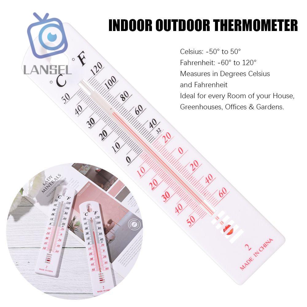 Nhiệt Kế Nhựa Đo Nhiệt Độ Chính Xác Treo Tường Cho Văn Phòng/Nhà Kính/Ngoài Trời Hàng Mới