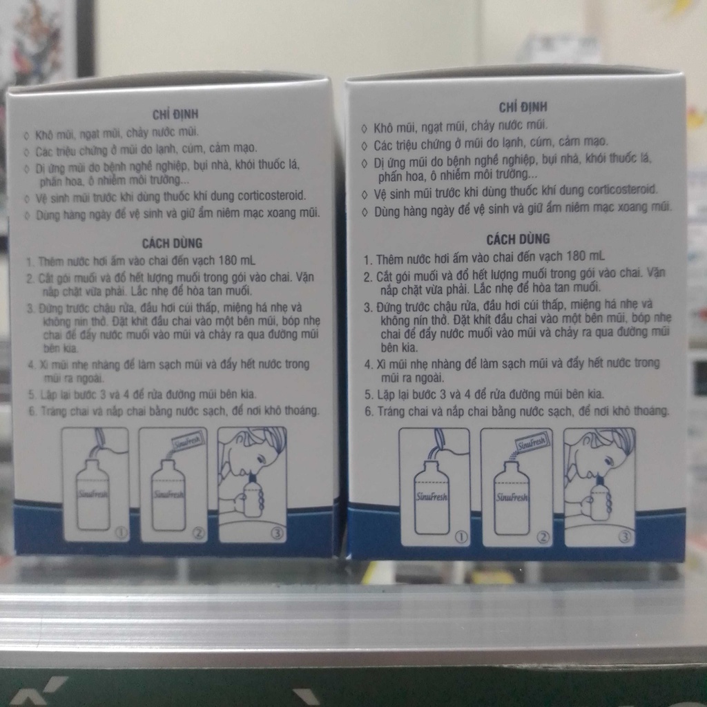 Muối rửa mũi xoang Sinufresh Cát Linh - Giảm ngạt mũi. Hỗ trợ viêm mũi, viêm xoang, khô mũi, chảy nước mũi