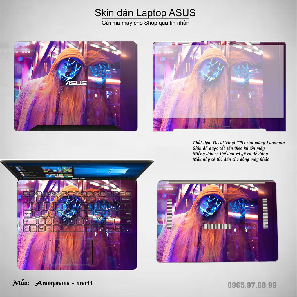 Skin dán Laptop Asus in hình Anonymous _nhiều mẫu 2 (inbox mã máy cho Shop)