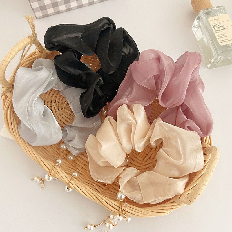 Dây buộc tóc đính đá/ ngọc trai giả cỡ lớn thanh lịch thời trang cho nữ