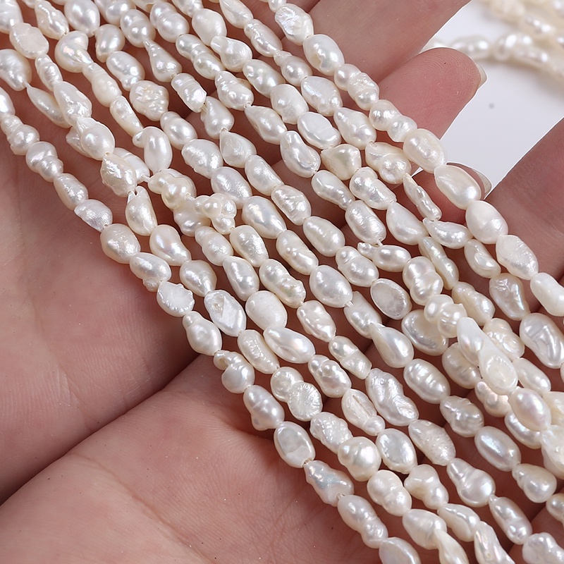 Chuỗi Ngọc Trai prcie 4-5mm Màu Trắng Tự Nhiên Dùng Làm Trang Sức