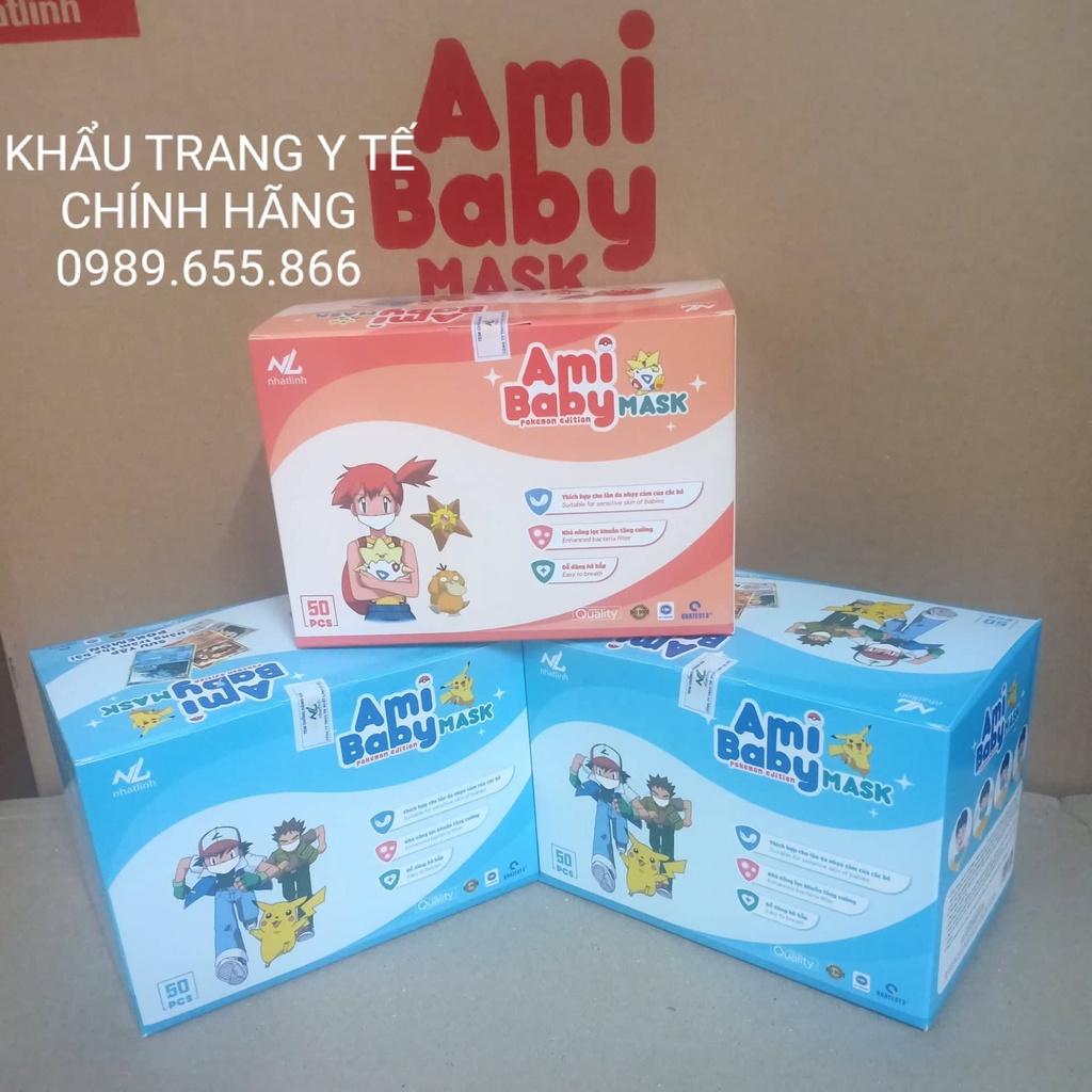 Khẩu trang y tế chính hãng AMI (Hộp 50 cái)