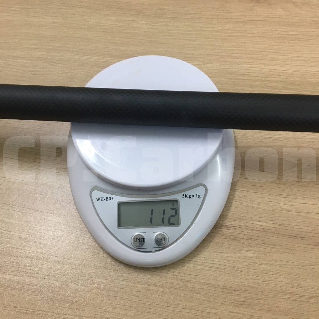 Ống Carbon 3K rỗng dài 1 mét đường kính ngoài 24mm, đường kính trong 22mm