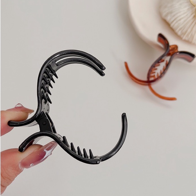 1K Kẹp tóc càng cua Cupido nhiều màu tự chọn đen nhám, trong suốt hot trend Hàn Quốc