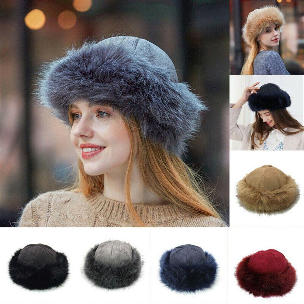 SUSANS Mũ Giả Lông Thú Dày Dặn Giữ Ấm Mùa Đông