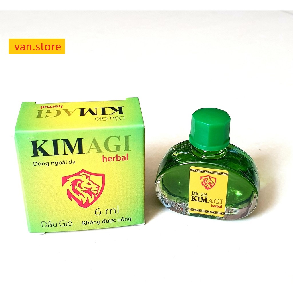 Dầu Gió Kim AGI [1 Hộp 1 chai 6ml] - Dùng Xoa Bóp, Thoa Vết Côn Trùng Cắn, Giữ Ấm Cơ Thể, Xông Hơi Giải Cảm...