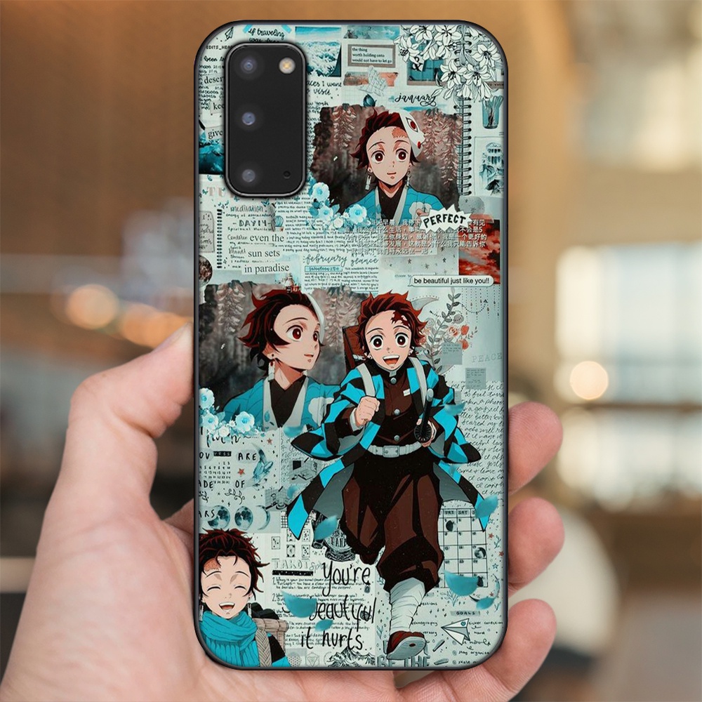 Ốp lưng Samsung S20 viền đen in hình Tanjiro Kimetsu No Yaiba