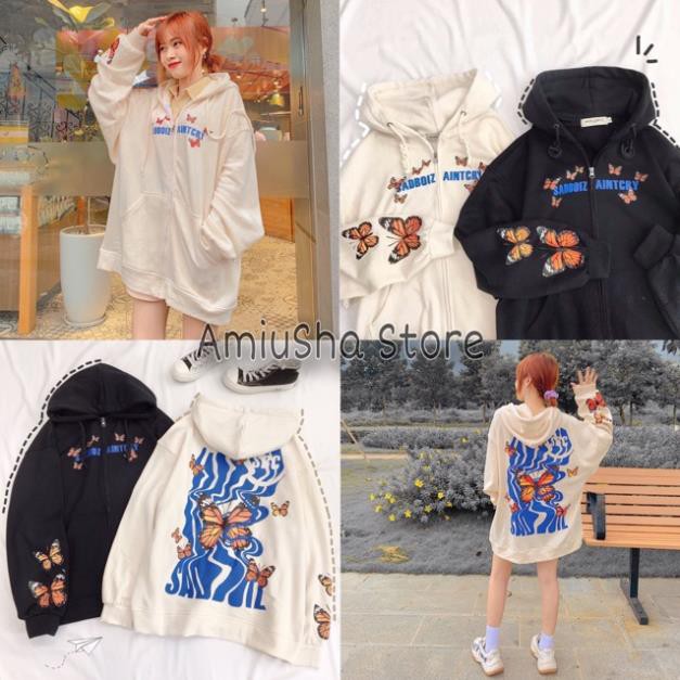 [Bán Chạy] Áo Khoác Hoodie Dây Kéo Form Rộng POXY Ulzzang (ẢNH THẬT)