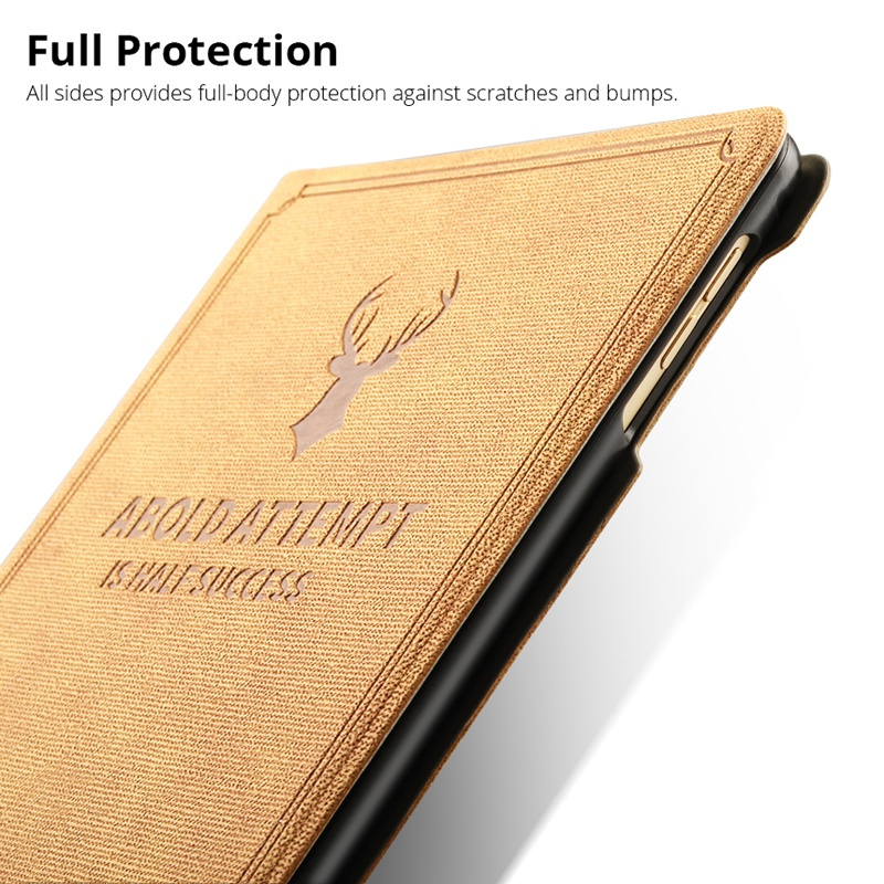 Case For Ipad 9.7 10.2 10.5 Mini1/2/3/4/5 Air 1/2/3 Light Luxury Retro Leather Ipad Cover with Stand Foldable Anti-fall Smart Wake-up Thin Cover