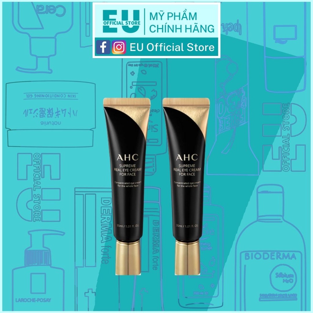 Kem Dưỡng Mắt AHC Ten Revolution Real Eye Cream For Face Màu Đen (Mẫu Mới)