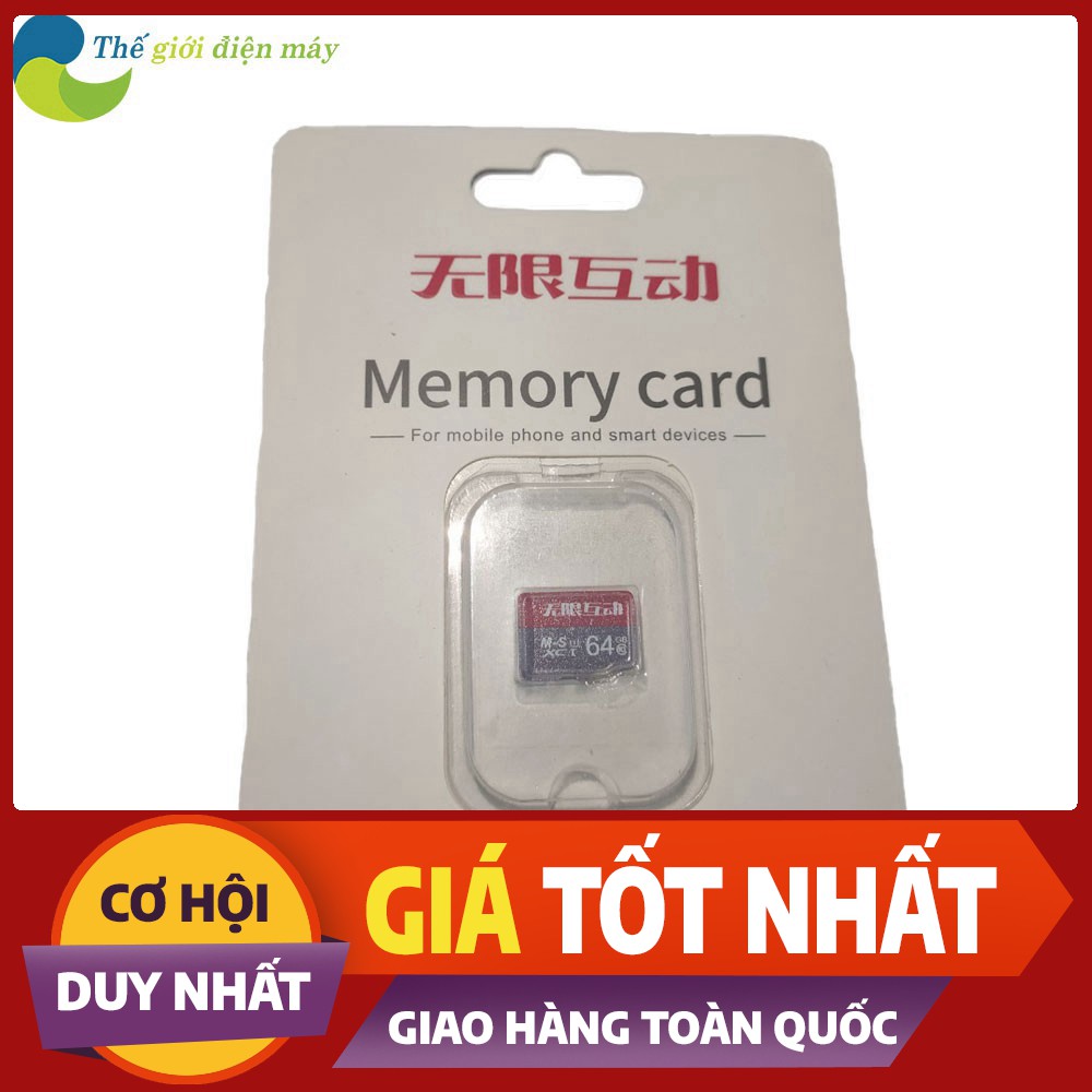 [SaleOff] Thẻ nhớ Memory Card 64GB U3 Class 10 - Bảo hành 5 Năm - Shop Thế Giới Điện Máy .