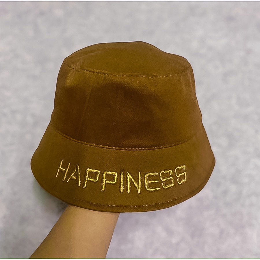 [Mã FAMARAL1 giảm 10K đơn 50K]Mũ bucket trơn Nón tai bèo vành cụp Happiness 431 nhiều màu sắc Ulzzang form unisex nam nữ
