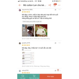 Mũ cotton len cho bé yêu