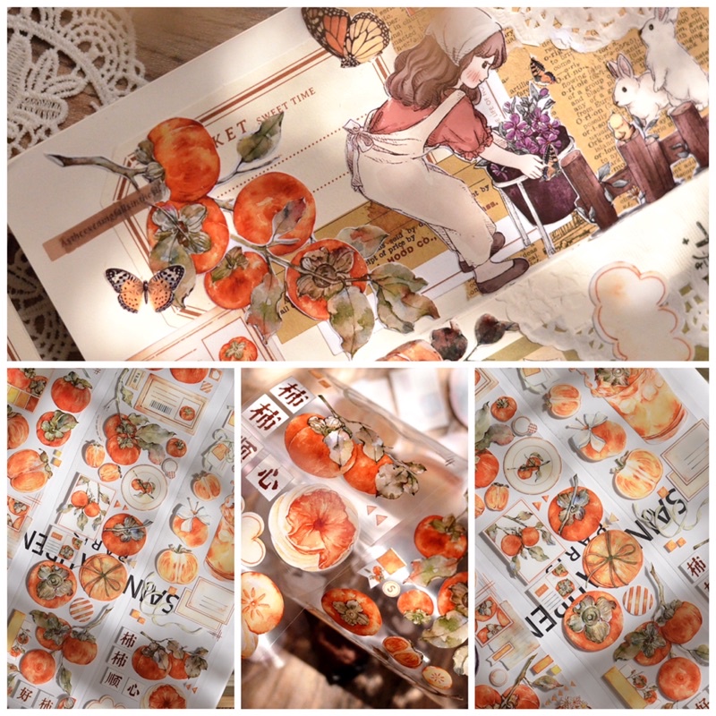 8 mẫu băng dính PET tape hoạ tiết hoa và nhân vật