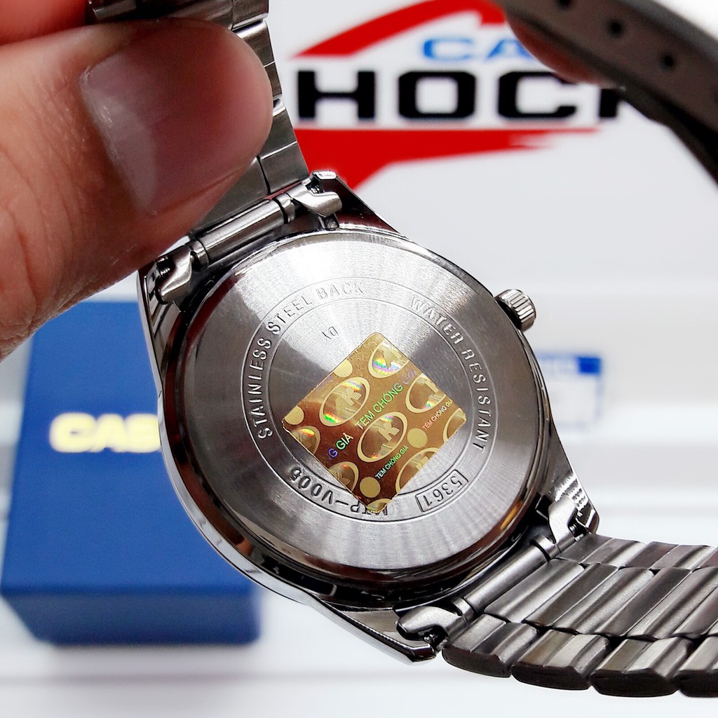Đồng hồ nam dây kim loại Casio chính hãng Anh Khuê MTP-V005D-1BUDF