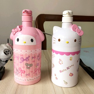 Kitty Hello KITTY Melody Sữa Tắm Bình Đóng Chai Phụ Dầu Gội Sữa Tắm Bình Bảo Quản Loại Đẩy Dung Tích Lớn Chai Rỗng Chai Sữa Dưỡng Phòng Tắm Bảo Quản