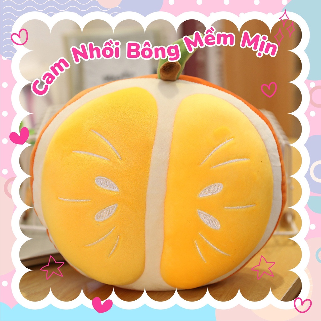 Gấu Bông Quả Cam Mềm Mịn Nhồi Bông Cao Cấp Memon