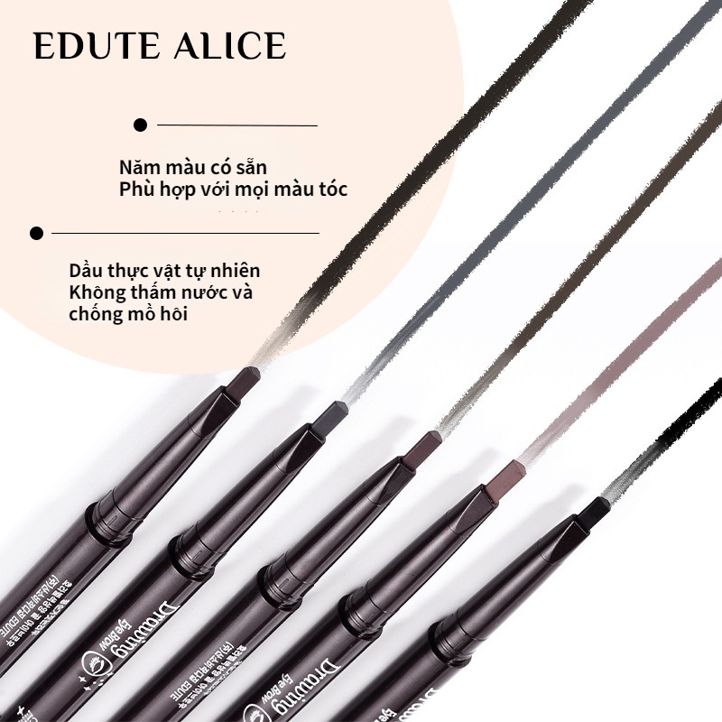 Chì kẻ mày hai đầu tự động xoay kháng nước không dễ phai màu trang điểm thời trang