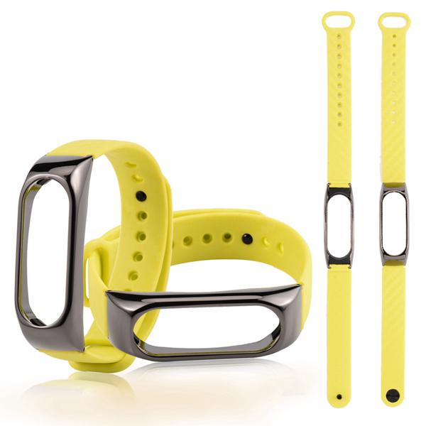 Dây đeo thay thế cho đồng hồ thông minh Xiaomi Mi Band 2 , chất liệu sợi các-bon