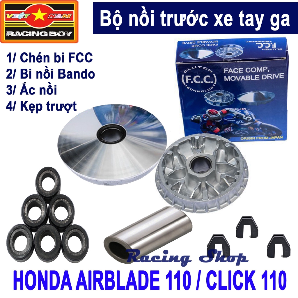 Bộ nồi trước Honda AirBlade 110, Click 110  - FCC Japan