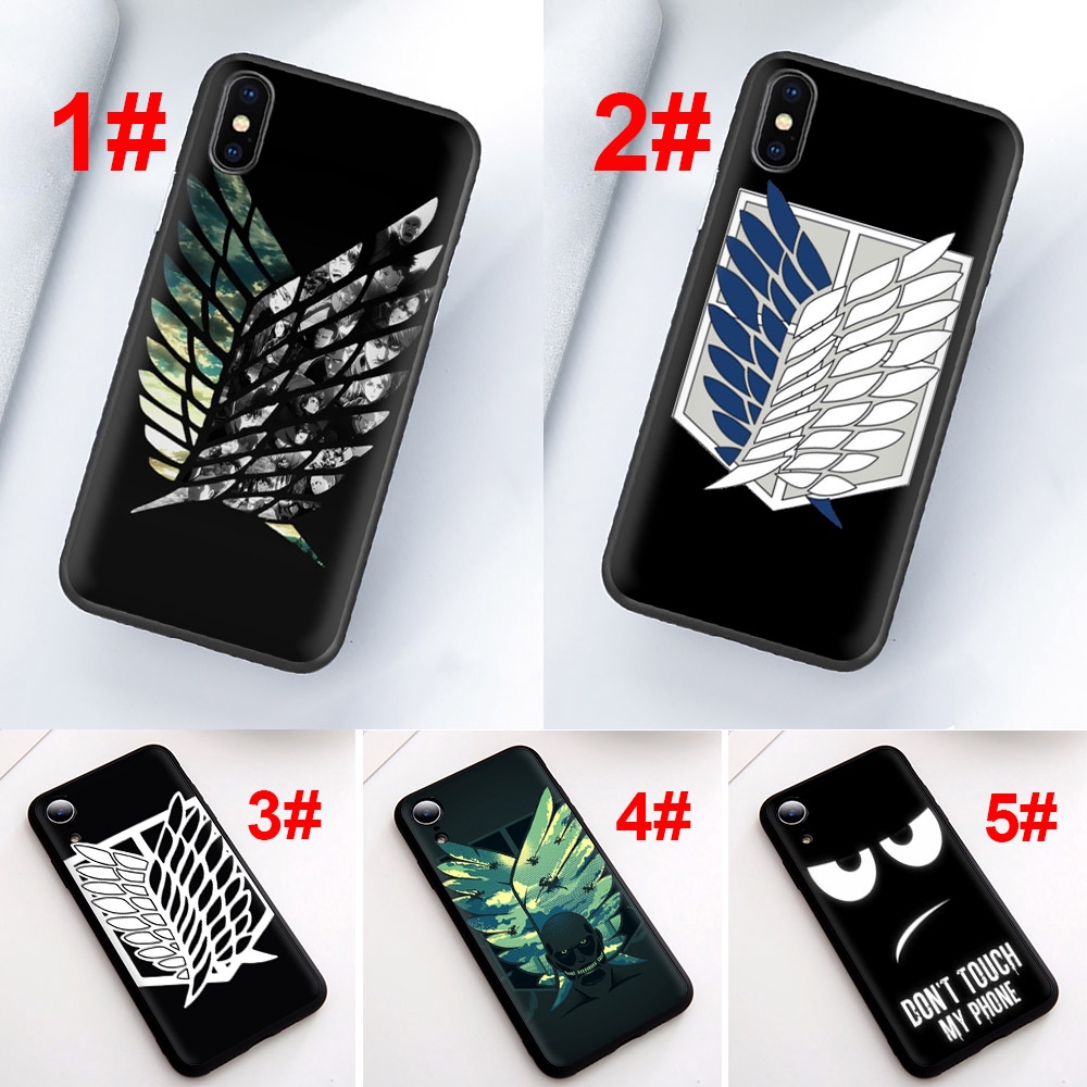 Ốp điện thoại bằng silicon mềm in hình Attack On Titan 90F cho Apple iPhone 11 Pro XS Max XR X 8 7 6S 6 Plus