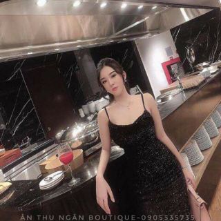 Đầm body cổ đổ kim sa