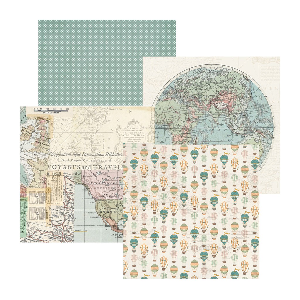 Simple Vintage Traveler - Bộ giấy, kit, nguyên liệu handmade, scrapbook