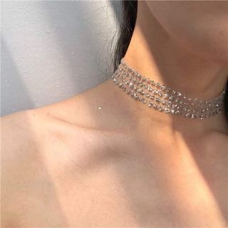 Vòng cổ choker nhũ lấp lánh