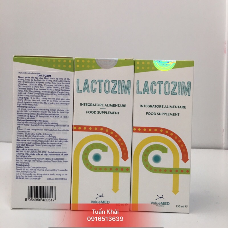 [CHÍNH HÃNG + QUÀ TẶNG ] Lactozim - Bổ sung các enzym giúp trẻ ăn ngon, kích thích tiêu hóa, tăng cường hấp thu -150ml