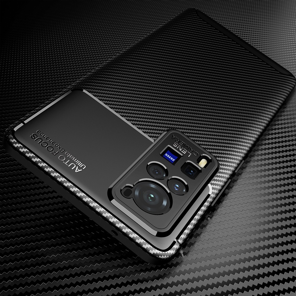 UFlaxe Ốp Lưng Điện Thoại Mềm Vivo X30 X50 X60 Pro Plus Sợi Cacbon Siêu Mỏng Chống Sốc JK