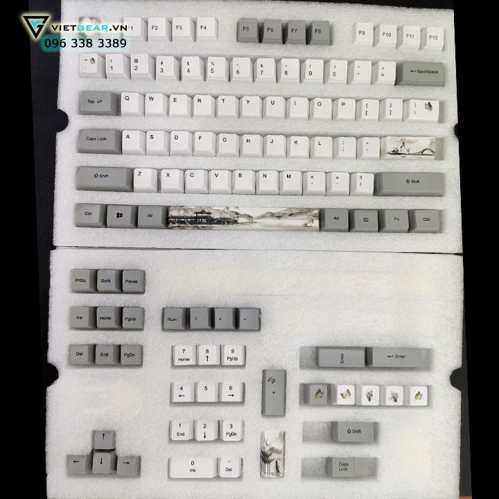 [Mã SKAMSALE03 giảm 10% đơn 200k] Bộ nút bàn phím OEM China Town 113 nút, Thick PBT in dyesub