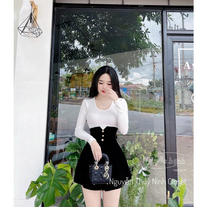 Sét áo thun dài tay + quần nhung cạp cao