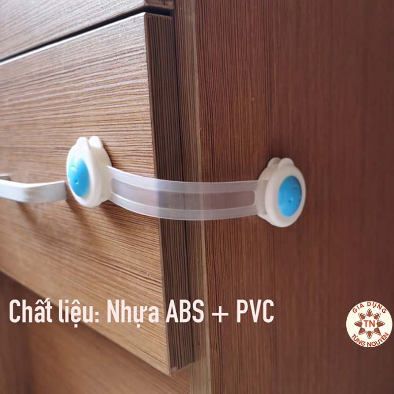 Khóa Giây Cửa Tủ Lạnh Mini, khóa tủ vải đựng quần áo, tủ nhựa, tủ giày gỗ thông minh siêu bền [KHOÁ TỦ DẺO]