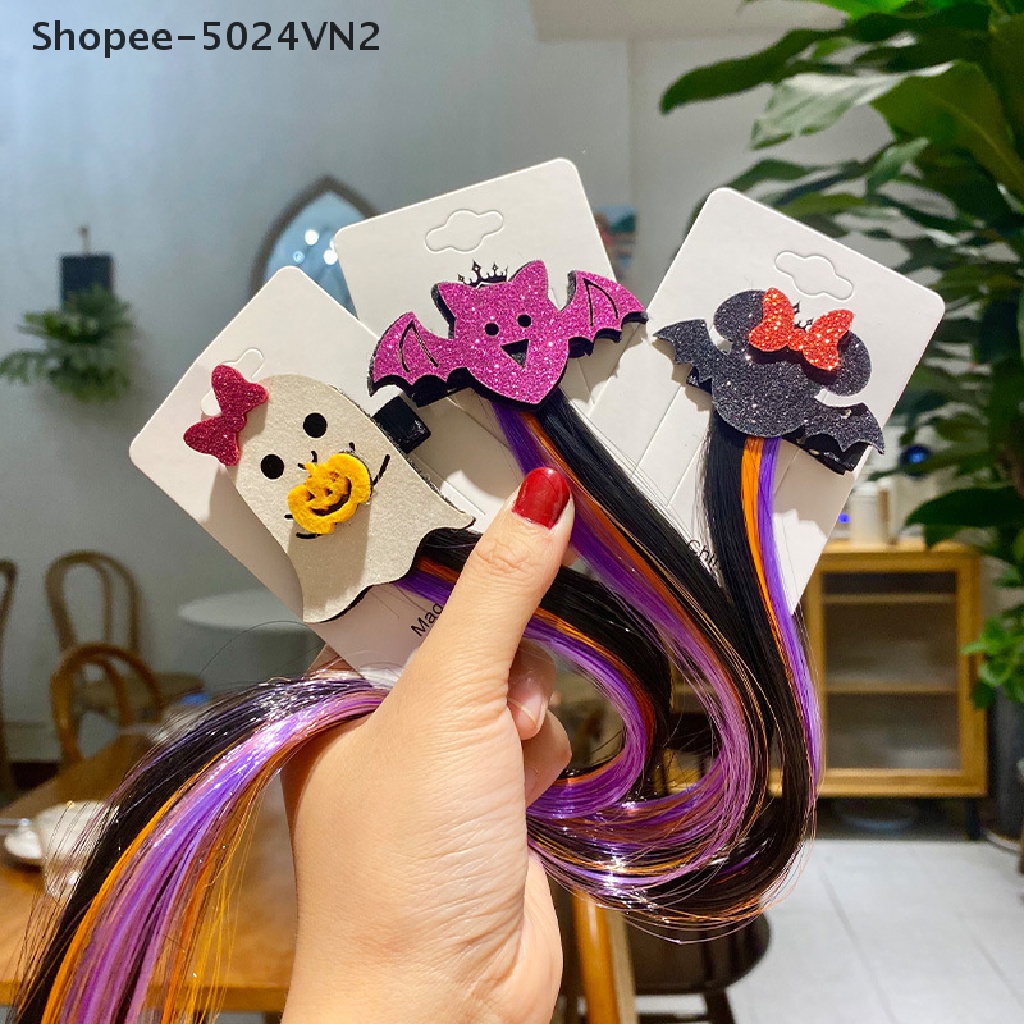 [Mới &amp; Halloween &amp; Halloween] Kẹp Tóc Hình Ma Hoạt Hình Kim Tuyến Mini Dễ Thương Làm Quà Tặng Lễ Hội Halloween
