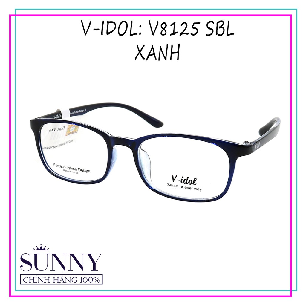 V8125 - Gọng kính V-idol chính hãng Korea kèm tem chống hàng giả do bộ công an cấp