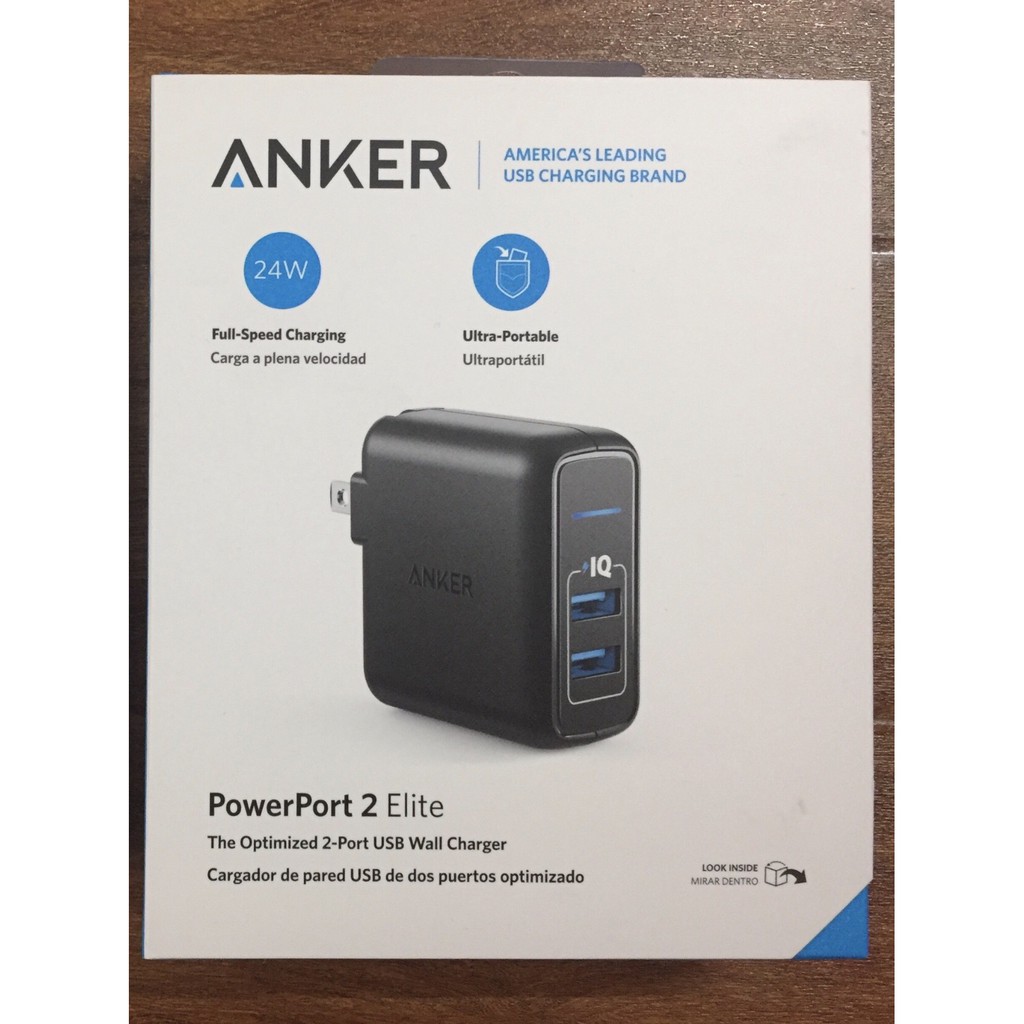 Củ Sạc ANKER PowerPort Elite 2 cổng PIQ 24W - A2023