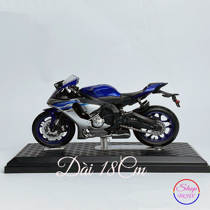 Xe mô hình mô tô YAMAHA YZF-R1 TẶNG KÈM BIỂN SỐ tỉ lệ 1:12 hãng MSZ