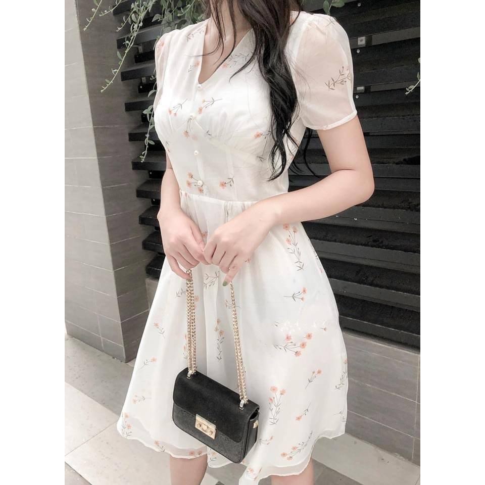 Đầm voan hoa nhí kết hạt nhỏ xinh - Xuxi Dress
