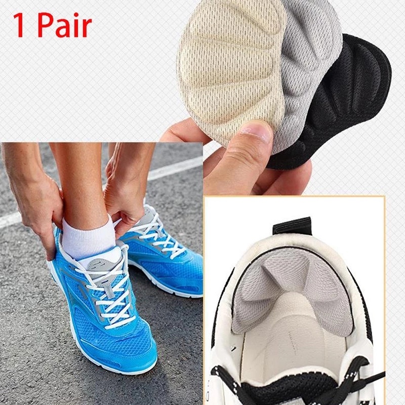 1 cặp đế lót giày bằng xốp 4D mềm mại giảm đau thoáng khí có thể điều chỉnh