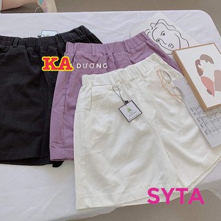 Quần shorts nữ, quần đùi kaki cạp chun - QDKK- SYTA