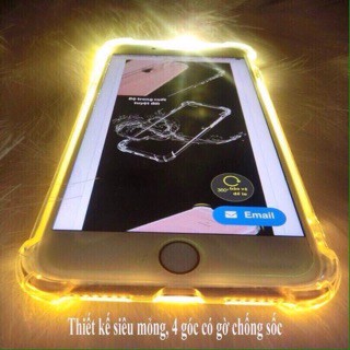 Ốp Lưng Trong Chống Sốc Silicon Phat Sang Trong Dem 5/5S 6-6s-7-8-Plus-X-XSMAX-12 promax