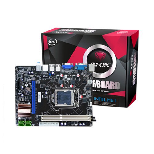 Bo mạch chủ - MAINBOARD AFOX H61 LAN 100- LAN 1000 - Main chính hãng BH 36 tháng