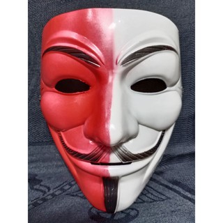 Anonymous Mặt Nạ Hacker Trắng Đỏ Chất Lượng Cao
