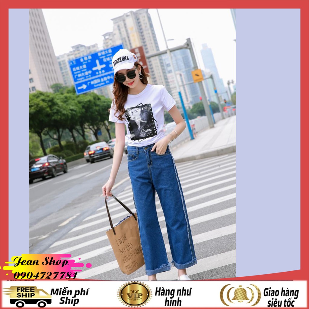 Quần ống rộng 🍎FREE SHIP🍎 Giảm 10K Nhập [QUAN JEAN] Quần jean nữ hàng Quảng Châu cao cấp Q31 | BigBuy360 - bigbuy360.vn