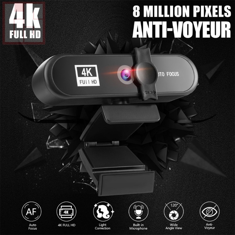 WEBCAM Full HD 4K mic chống ồn chủ động, tự động focus chất lượng cao sắc nét
