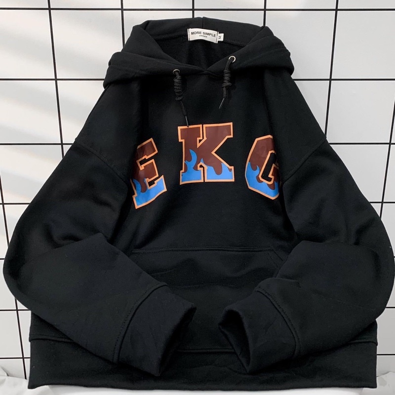 Áo Khoác Hoodie Form Rộng Unisex EKG Vải Nỉ Bông Dày Dặn - 84unisex