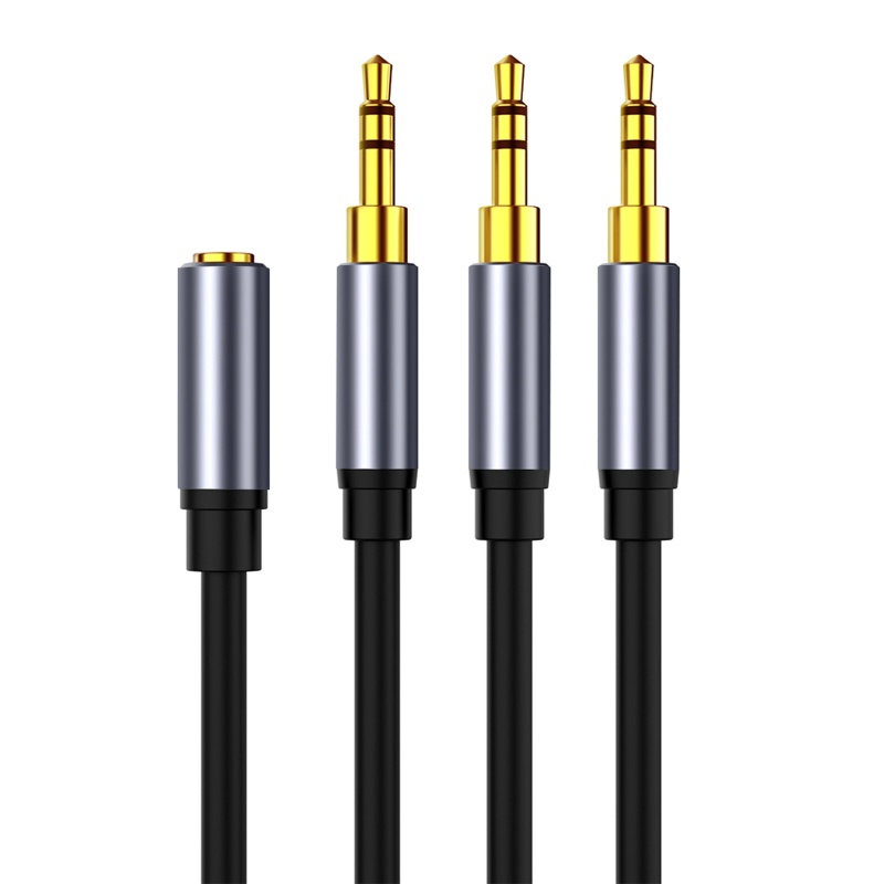 Cáp Chuyển Đổi Âm Thanh Cổng 3.5 Sang 3x 3.5mm Dài 30cm Chuyên Dụng Cho Tai Nghe