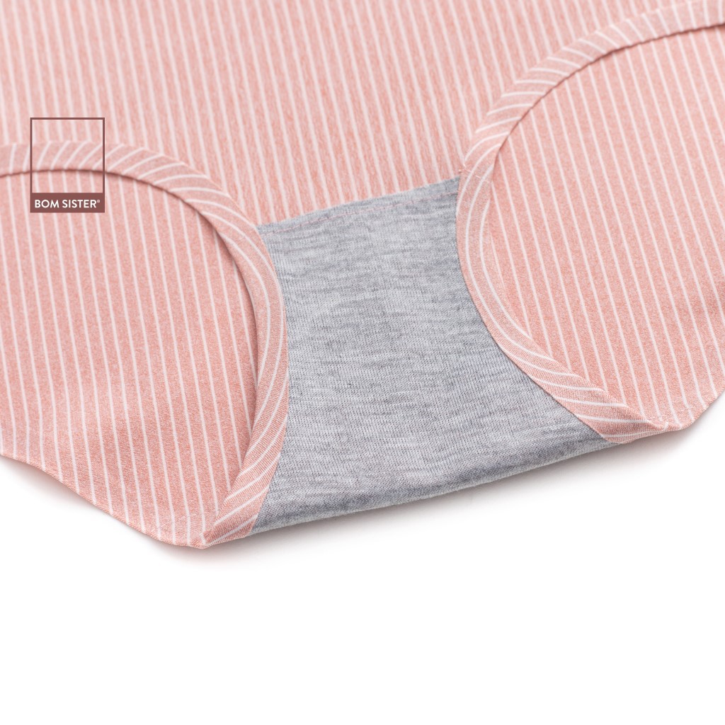 Quần lót su đúc ép viền hoạ tiết sọc BOM SISTER Q1225 | BigBuy360 - bigbuy360.vn